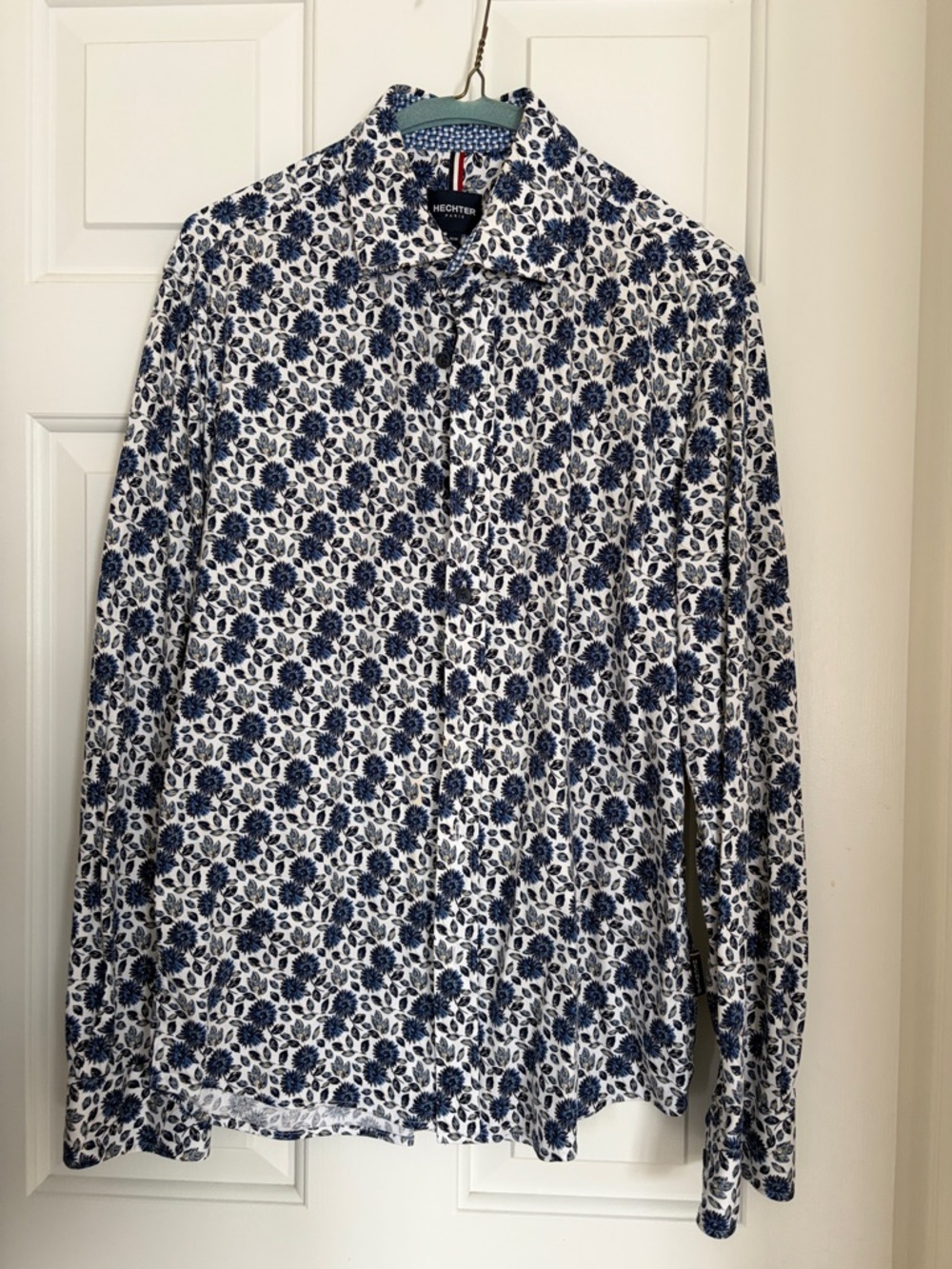 Hecter Paris- Blue Floral Long-Sleeve Shirt